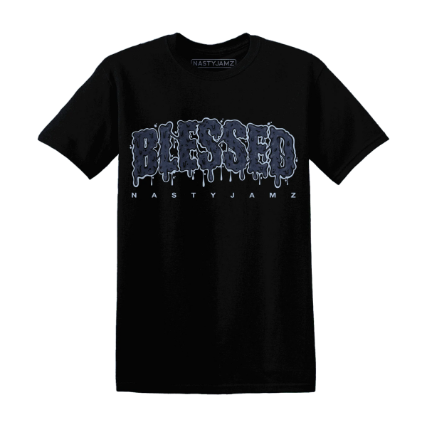 White Navy 6s T Shirt Match Blessed Text Jezsport.com