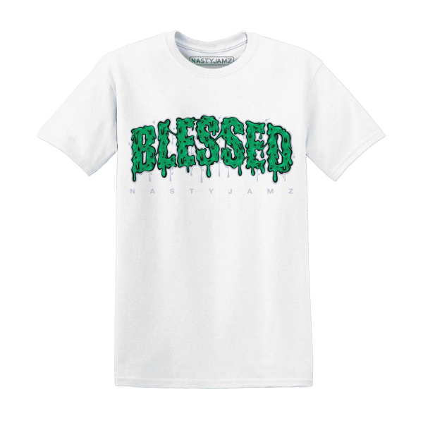 Lucky Green 5s T Shirt Match Blessed Text Jezsport.com