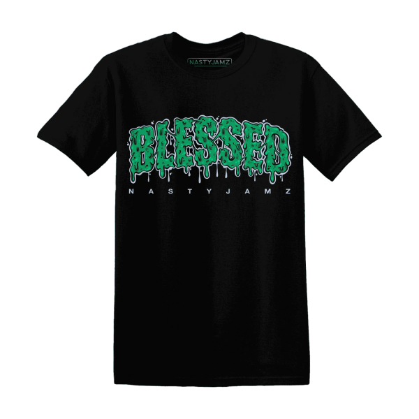 Lucky Green 5s T Shirt Match Blessed Text Jezsport.com