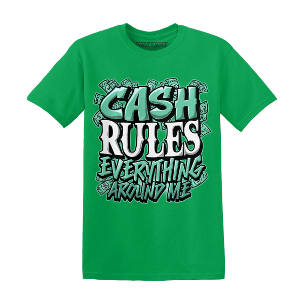 High OG Green Glow 1s T Shirt Match Cash Rule E A M Jezsport.com