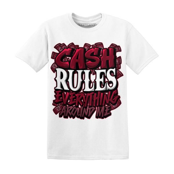 High White Team Red 1s T Shirt Cash Rule E A M Jezsport.com