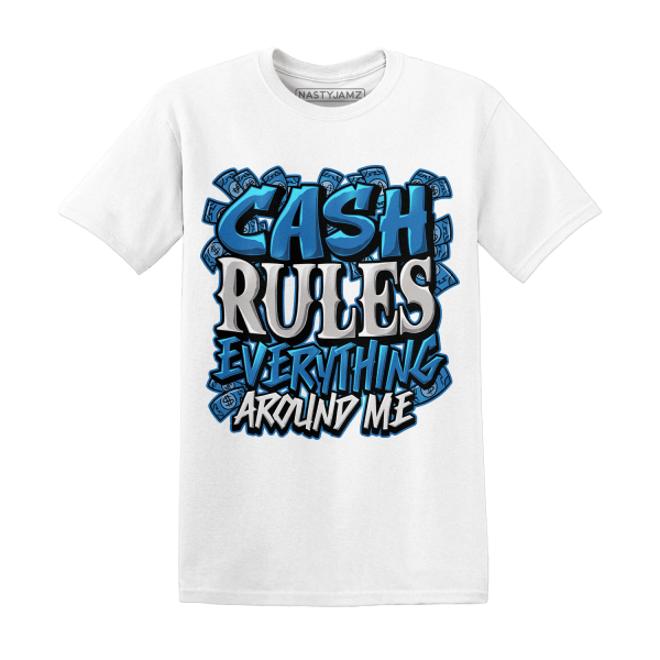 Industrial Blue 4s T Shirt Match Cash Rule E A M Jezsport.com