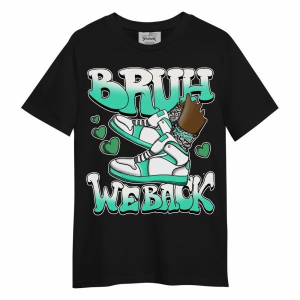 Black Green Glow 3s Shirt, Graphic Back To School Green Glow 3s Unisex Shirt Matching Jordan Shirt Jezsport.com