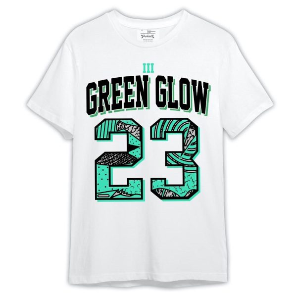 Black Green Glow 3s Shirt, 90s Retro Number 23 Shirt Outfit Matching Jordan Shirt Jezsport.com