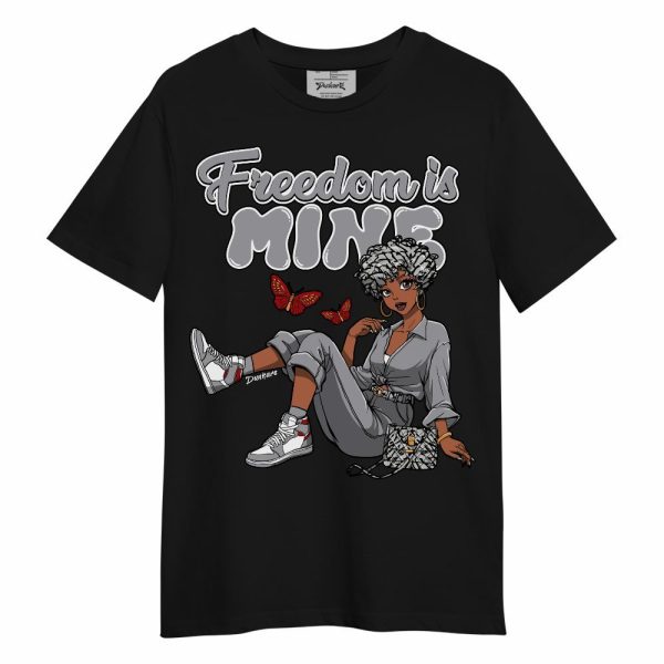 Cement Grey 3s Shirt, Freedom Is Mine Unisex Shirt Matching Jordan Shirt Jezsport.com