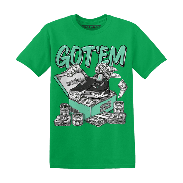 Green Glow 3s T Shirt Match Dollar Sneaker Box Jezsport.com