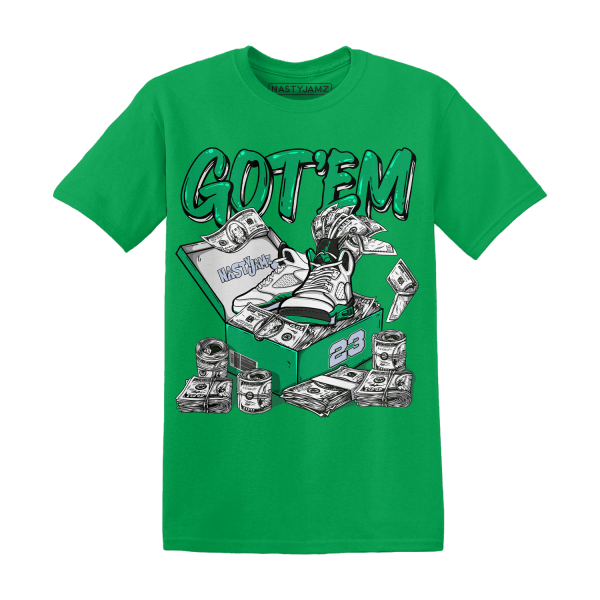 Lucky Green 5s T Shirt Match Dollar Sneaker Box Jezsport.com