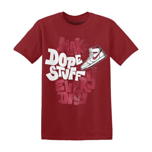 High 85 Metallic Burgundy 1s T Shirt Match Dope Sneaker Jezsport.com