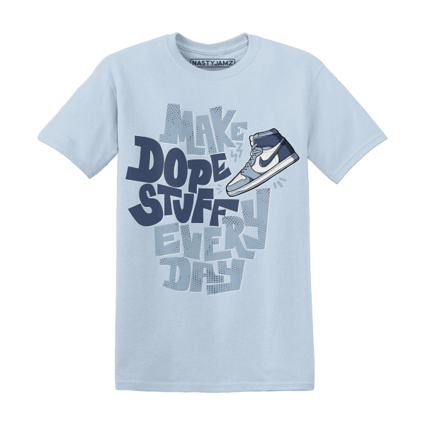 Mid Diffused Blue Grey 1s T Shirt Match Dope Sneaker Jezsport.com