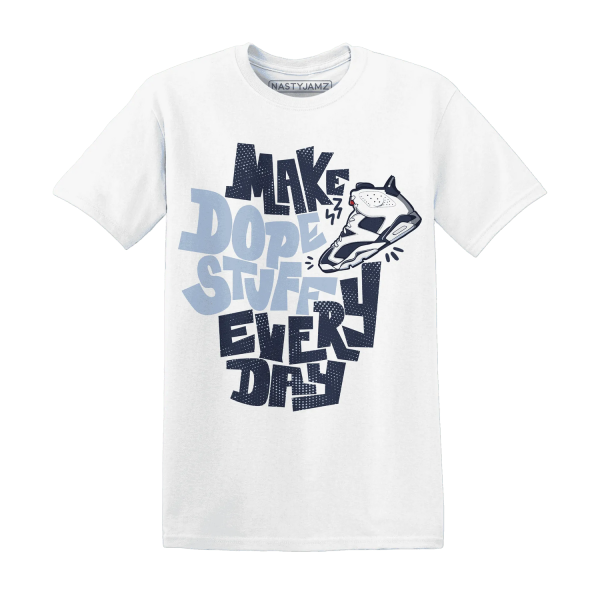 White Navy 6s T Shirt Match Dope Sneaker Jezsport.com