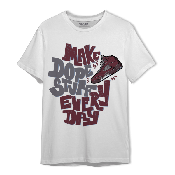 Burgundy 5s T Shirt Match Dope Sneaker Jezsport.com