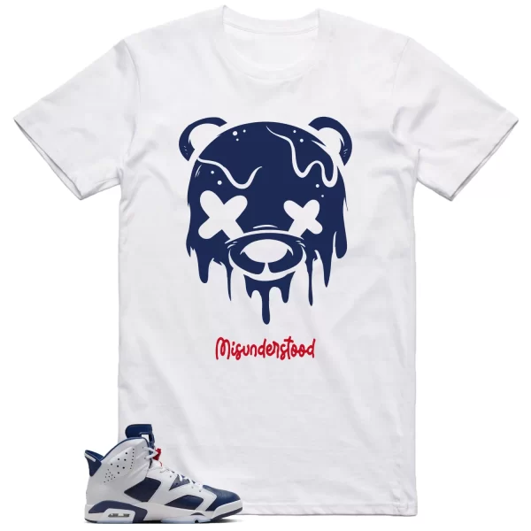 Drippy Bear Shirt to Match Jordan 6 Olympic 2024 Jezsport.com