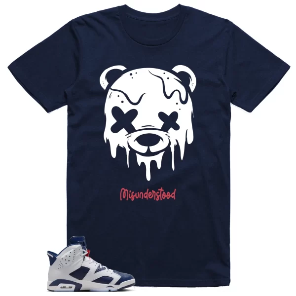 Drippy Bear Shirt to Match Jordan 6 Olympic Jezsport.com