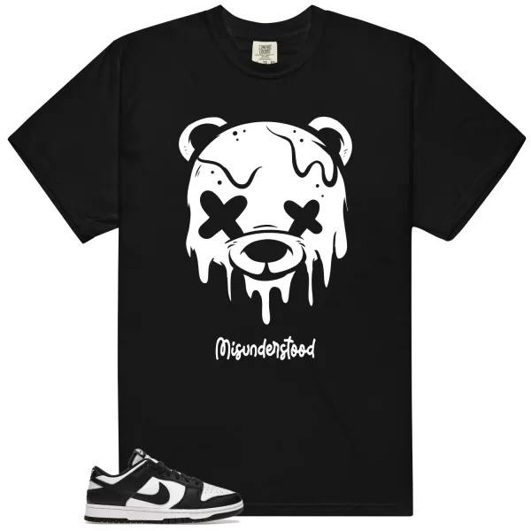 Drippy Bear Shirt to Match Dunk Low White Black Panda Jezsport.com