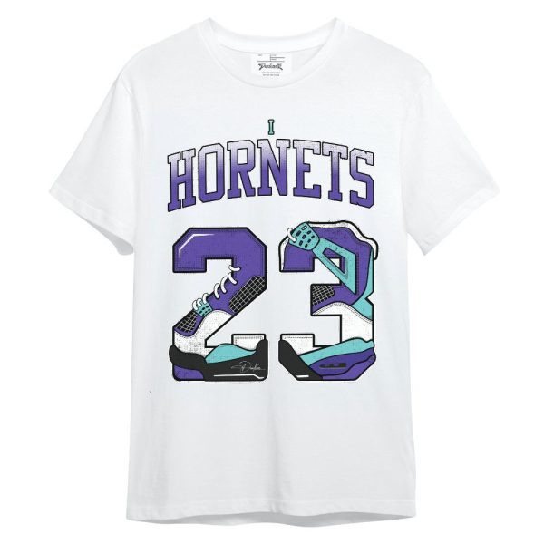 Low Hornets 1s Shirt, Number 23 4s Unisex Shirt Matching Jordan Shirt Jezsport.com