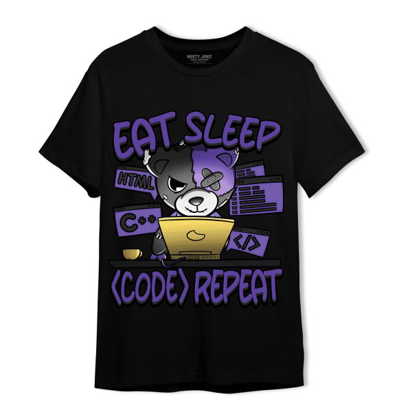 Field Purple 12s T Shirt Match Eat Sleep Code BER Jezsport.com