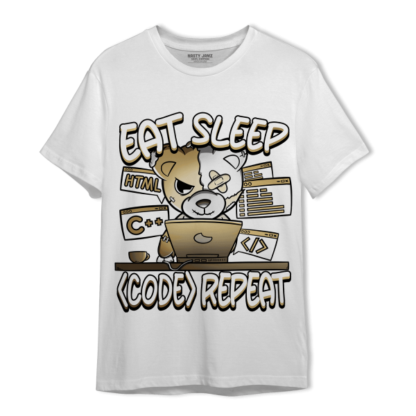 High OG Metallic Gold 1s T Shirt Match Eat Sleep Code BER Jezsport.com