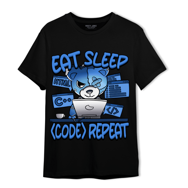 University Blue Toe 1s T Shirt Match Eat Sleep Code BER Jezsport.com