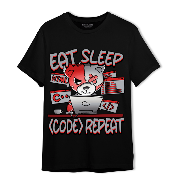 Bred Reimagined 4s T Shirt Match Eat Sleep Code BER Jezsport.com