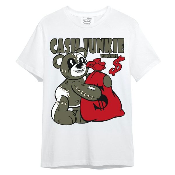 Low OG Medium Olive 1s Shirt - Cashs Junkie Bear Unisex Shirt Matching Jordan Shirt Jezsport.com