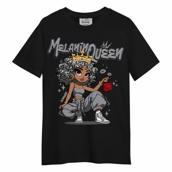 Cement Grey 3s Shirt, Melanin Queen Pretty Unisex Shirt Matching Jordan Shirt Jezsport.com