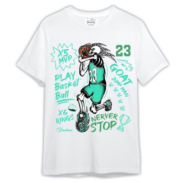 Black Green Glow 3s Shirt, Never Stop G.O.A.T Shirt Green Glow 3s Outfit Matching Jordan Shirt Jezsport.com