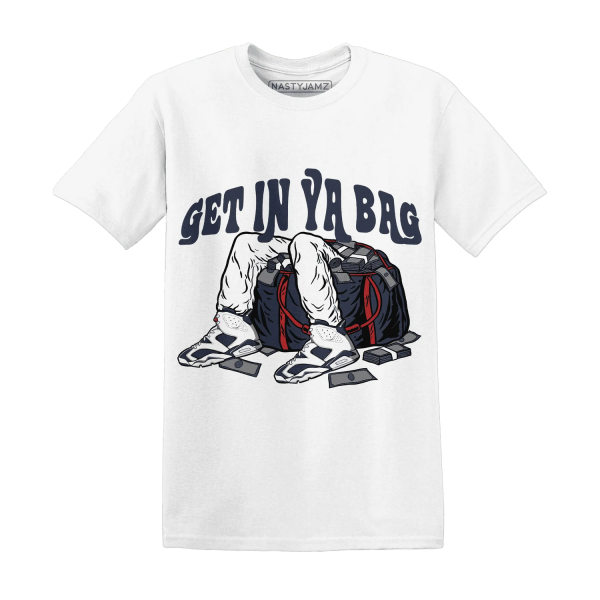 White Navy 6s T Shirt Match Get In Ya Bag Jezsport.com