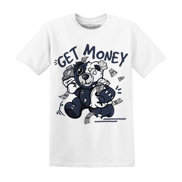 White Navy 6s T Shirt Match Get Money BER Jezsport.com