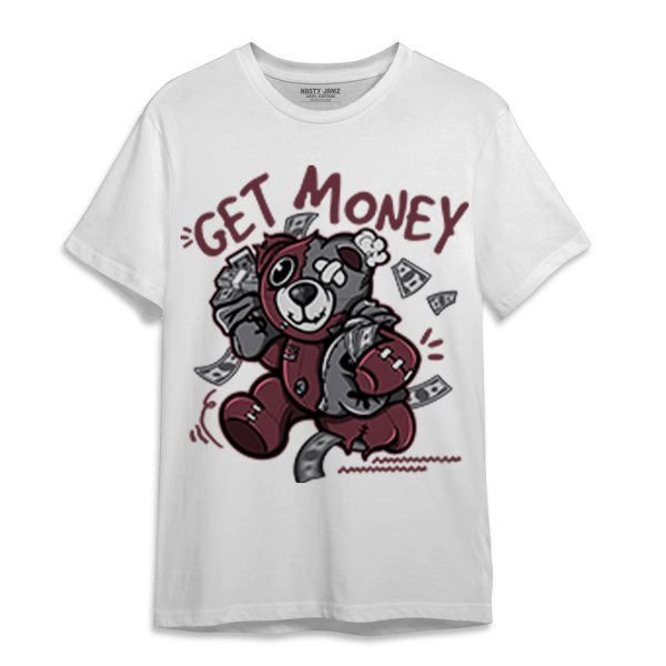 Burgundy 5s T Shirt Match Get Money BER Jezsport.com