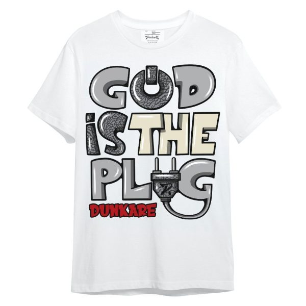 Cement Grey 3s Shirt - God Is The Power Cord Unisex Shirt Matching Jordan Shirt Jezsport.com