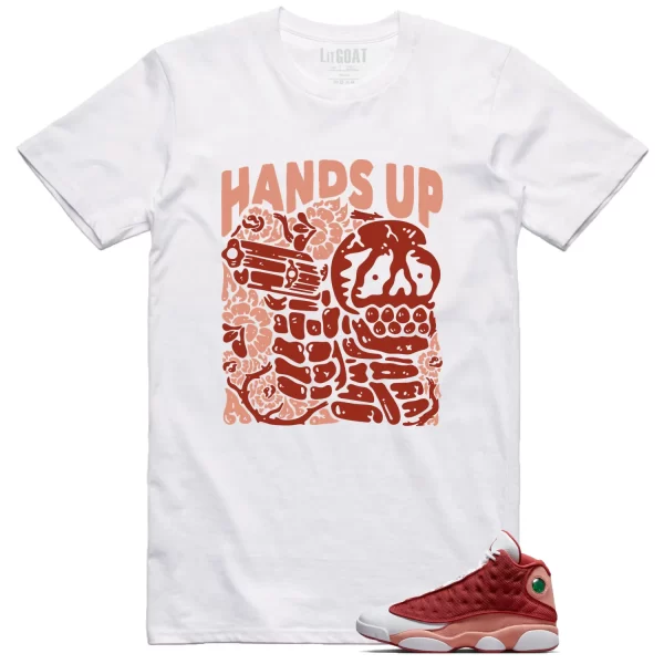 Hands Up Shirt to Match Jordan 13 Dune Red Jezsport.com