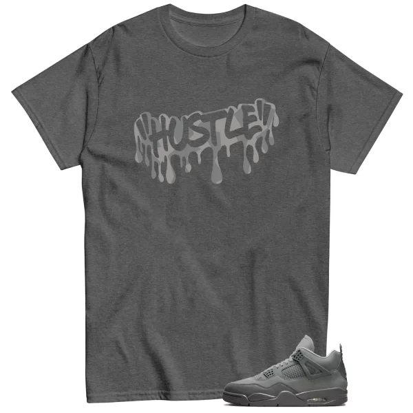 Hustle Shirt to Match Jordan 4 SE Wet Cement Jezsport.com