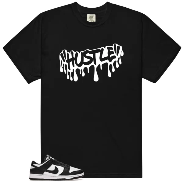 Hustle Shirt to Match Dunk Low White Black Panda Jezsport.com