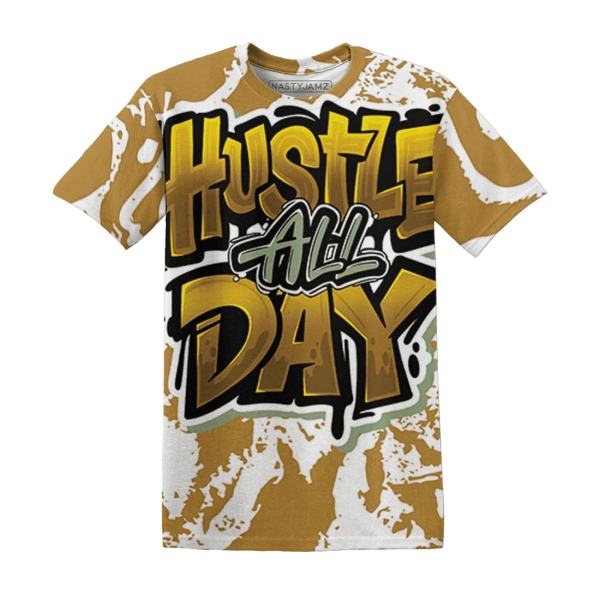 Wheat 13s T Shirt Match Hustle All Day 3D Jezsport.com