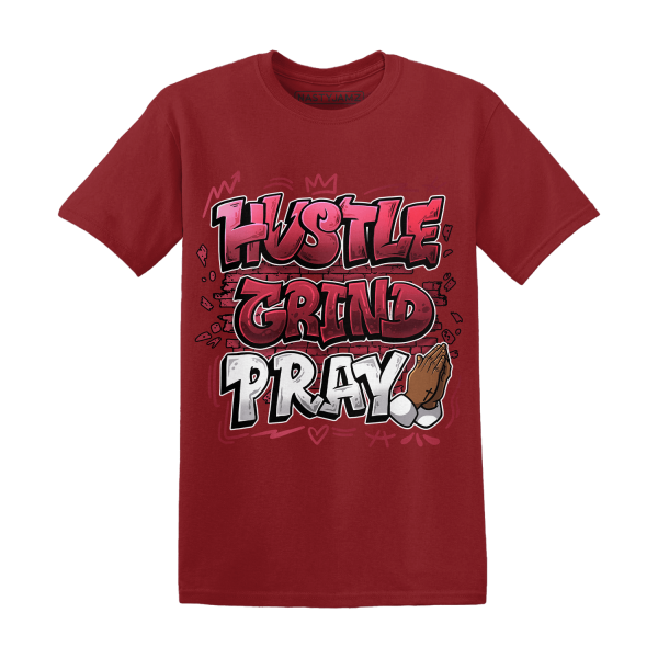 High 85 Metallic Burgundy 1s T Shirt Match Hustle Grind Pray Jezsport.com