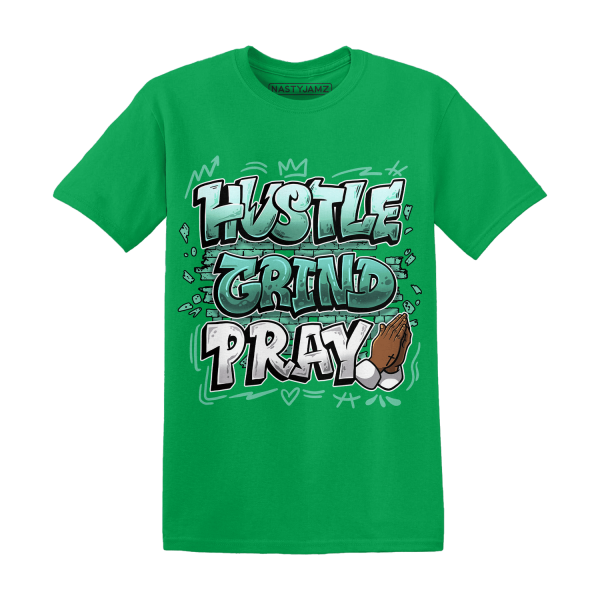 High OG Green Glow 1s T Shirt Match Hustle Grind Pray Jezsport.com