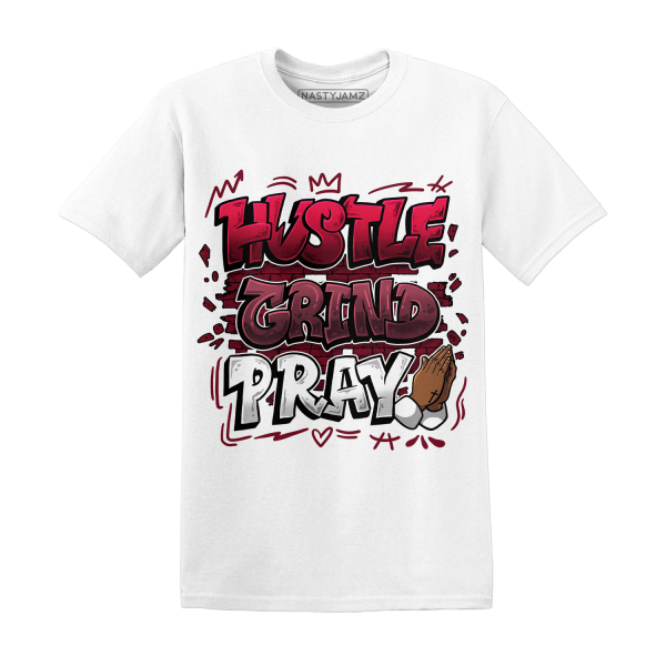 High White Team Red 1s T Shirt Match Hustle Grind Pray Jezsport.com