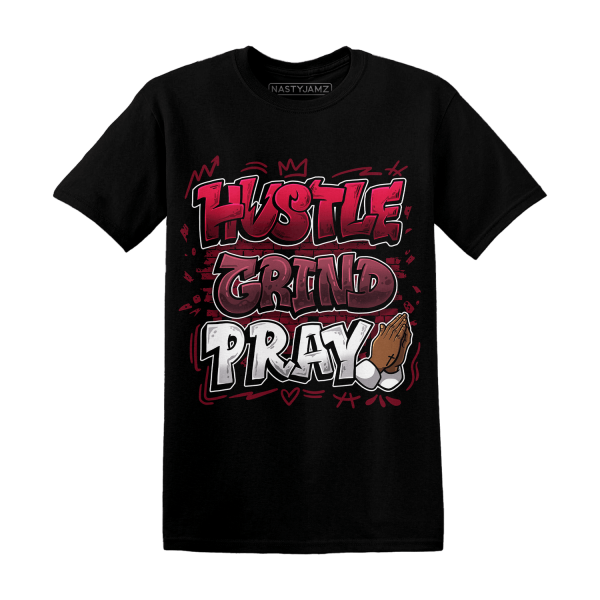 High White Team Red 1s T Shirt Match Hustle Grind Pray Jezsport.com