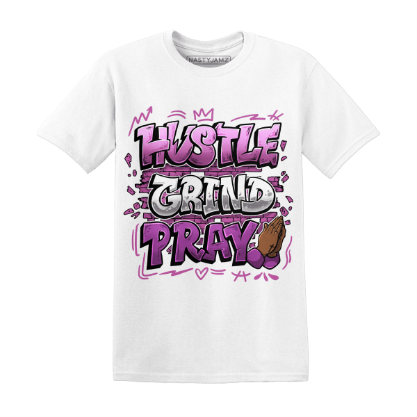 GS Hyper Violet 4s T Shirt Match Hustle Grind Pray Jezsport.com