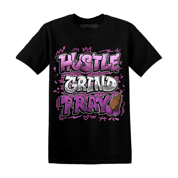 GS Hyper Violet 4s T Shirt Match Hustle Grind Pray Jezsport.com