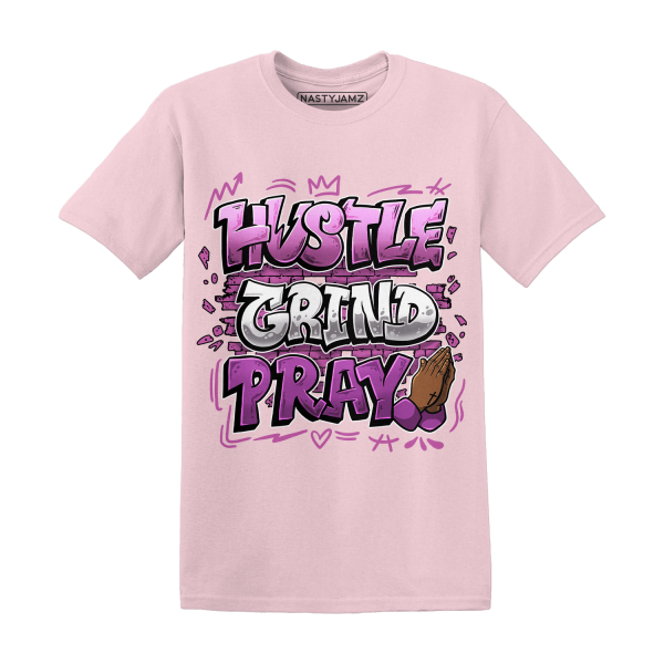 GS Hyper Violet 4s T Shirt Match Hustle Grind Pray Jezsport.com