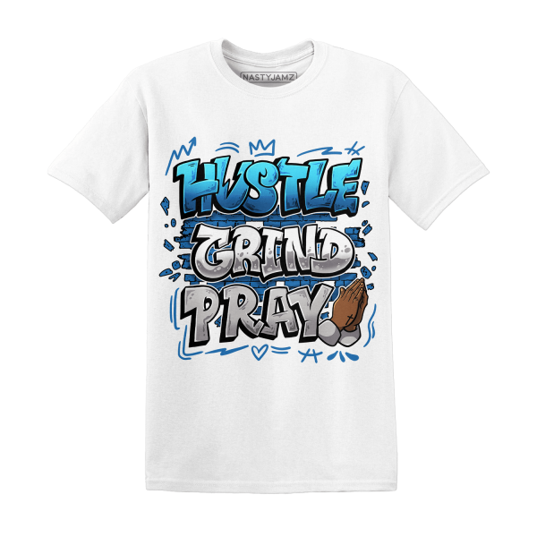 Industrial Blue 4s T Shirt Match Hustle Grind Pray Jezsport.com