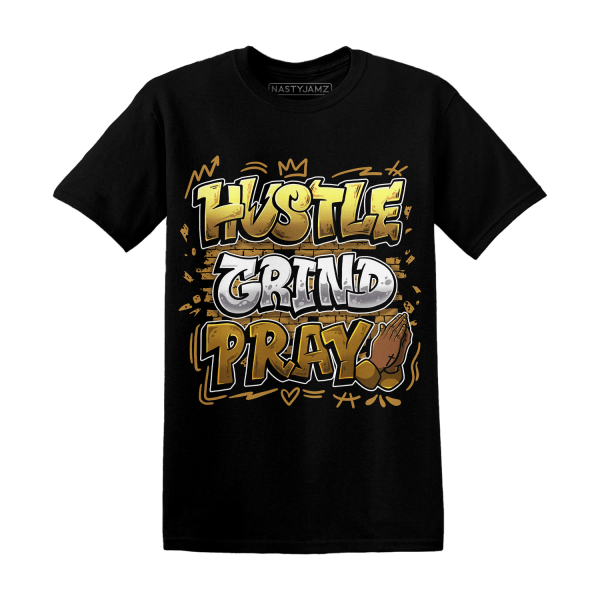 Wheat 13s T Shirt Match Hustle Grind Pray Jezsport.com