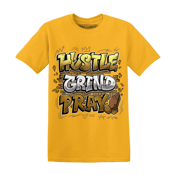 Wheat 13s T Shirt Match Hustle Grind Pray Jezsport.com