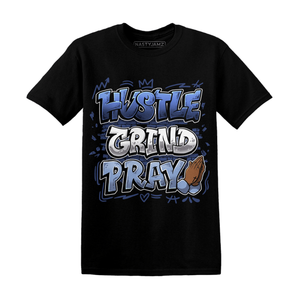 Midnight Navy 5s T Shirt Match Hustle Grind Pray Jezsport.com