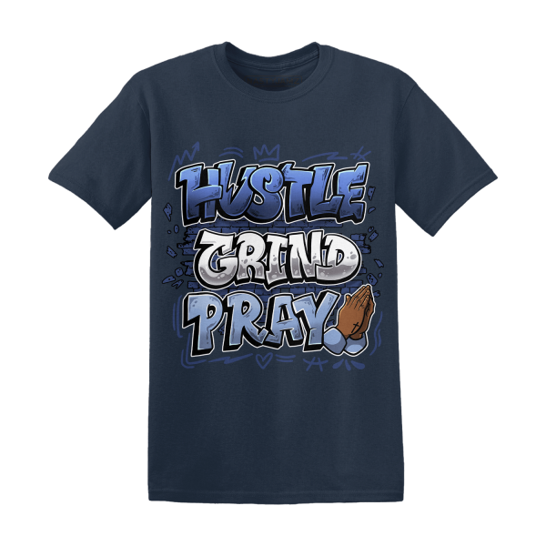 Midnight Navy 5s T Shirt Match Hustle Grind Pray Jezsport.com