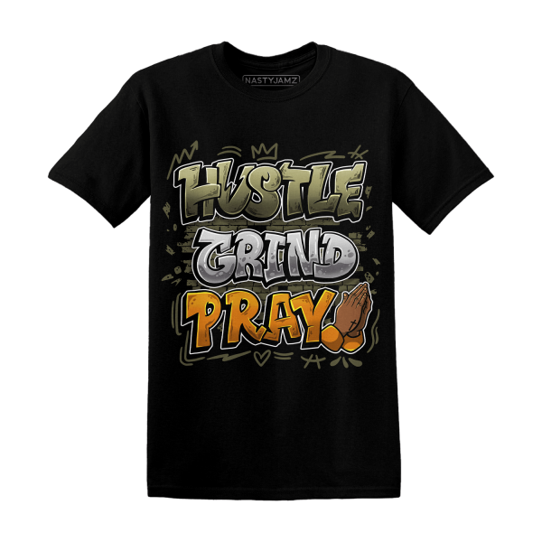 Olive 5s T Shirt Match Hustle Grind Pray Jezsport.com