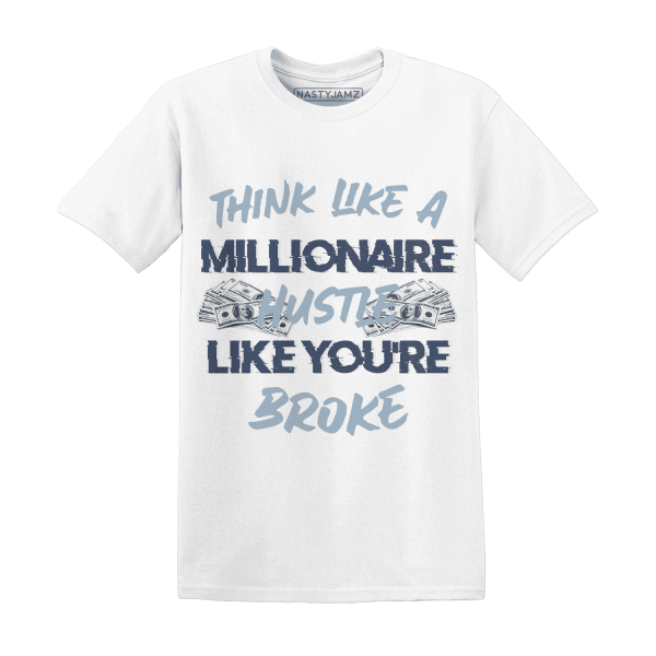 Mid Diffused Blue Grey 1s T Shirt Match Hustle Millionaire Jezsport.com