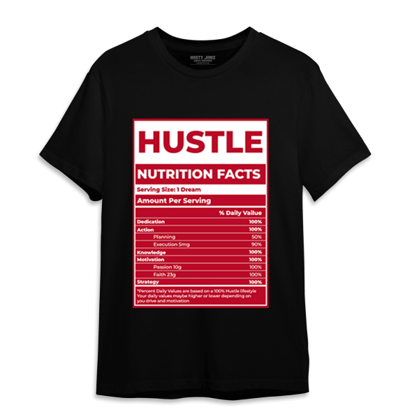 Cherry 11s T Shirt Match Hustle Nutrition Facts Jezsport.com