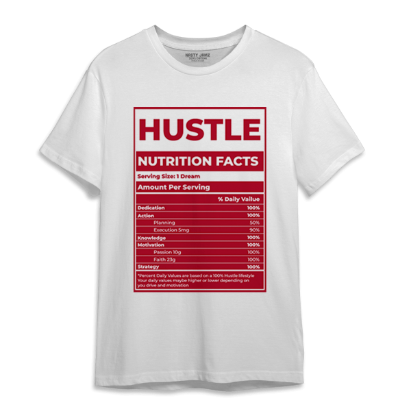 Cherry 11s T Shirt Match Hustle Nutrition Facts Jezsport.com